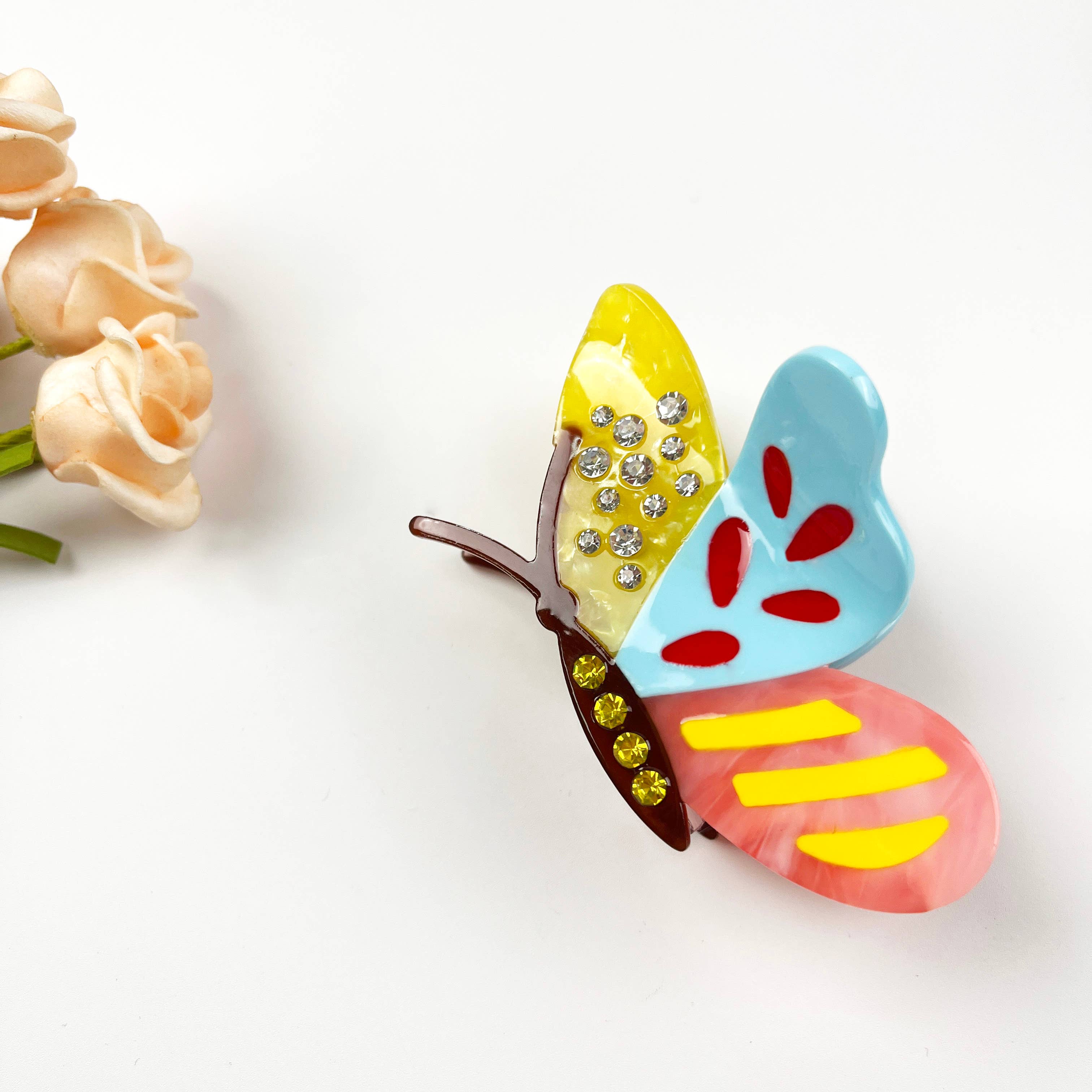 Colorful Cartoon Butterfly Claw Clip Diamond Hair Clips: A Hair Accessories TheDivaSoap