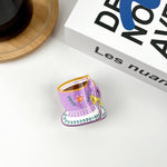 Cartoon Coffee Cup Claw Clip: Purple Hair Accessories TheDivaSoap