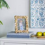 Small Rounded Gold Leaf Frame - 5x7"