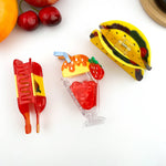 Food-Themed Acetate Claw Clips, Hot Sauce & Taco Designs: Taco Hair Accessories TheDivaSoap