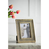 Crosshatch Border Trim Gold Frame - 4x6"