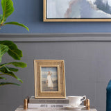 Crosshatch Border Trim Gold Frame - 4x6"
