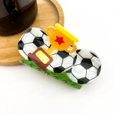 Soccer Ball Claw Clip - Goal and Ball Hair Accessories TheDivaSoap