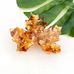 Maple Leaf Claw Clip - Red Hair Accessories TheDivaSoap