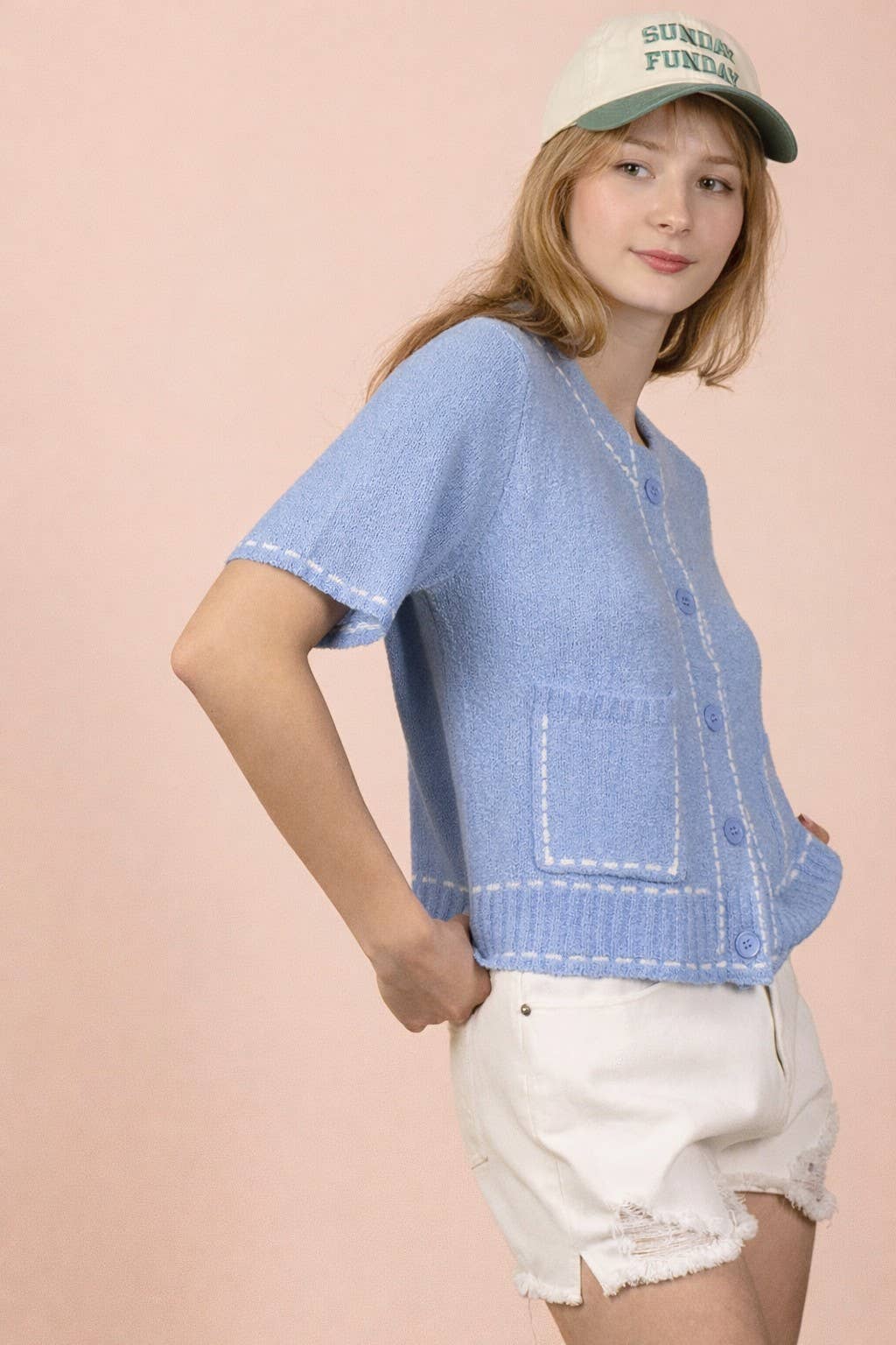 Clear Sky Stitch Cardigan Sweaters VERY J