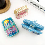 Sardine Can Hair Claw Clip, Creative Fish Tin Hair Clip: C Hair Accessories TheDivaSoap
