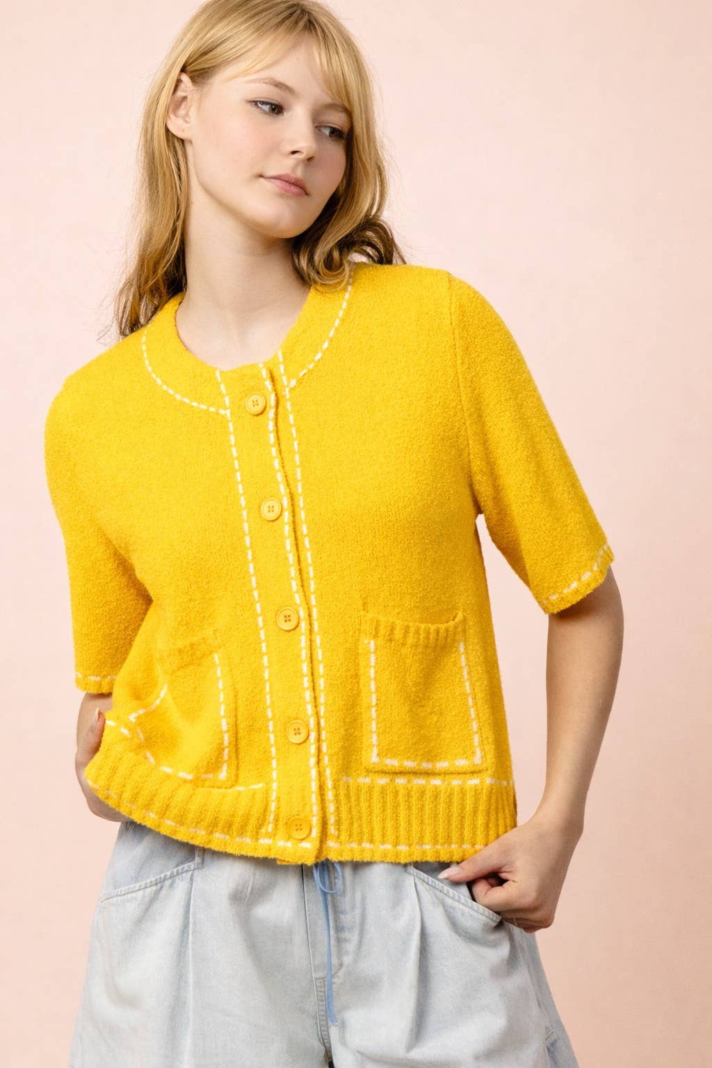 Sunny Day Stitch Cardigan Sweaters VERY J