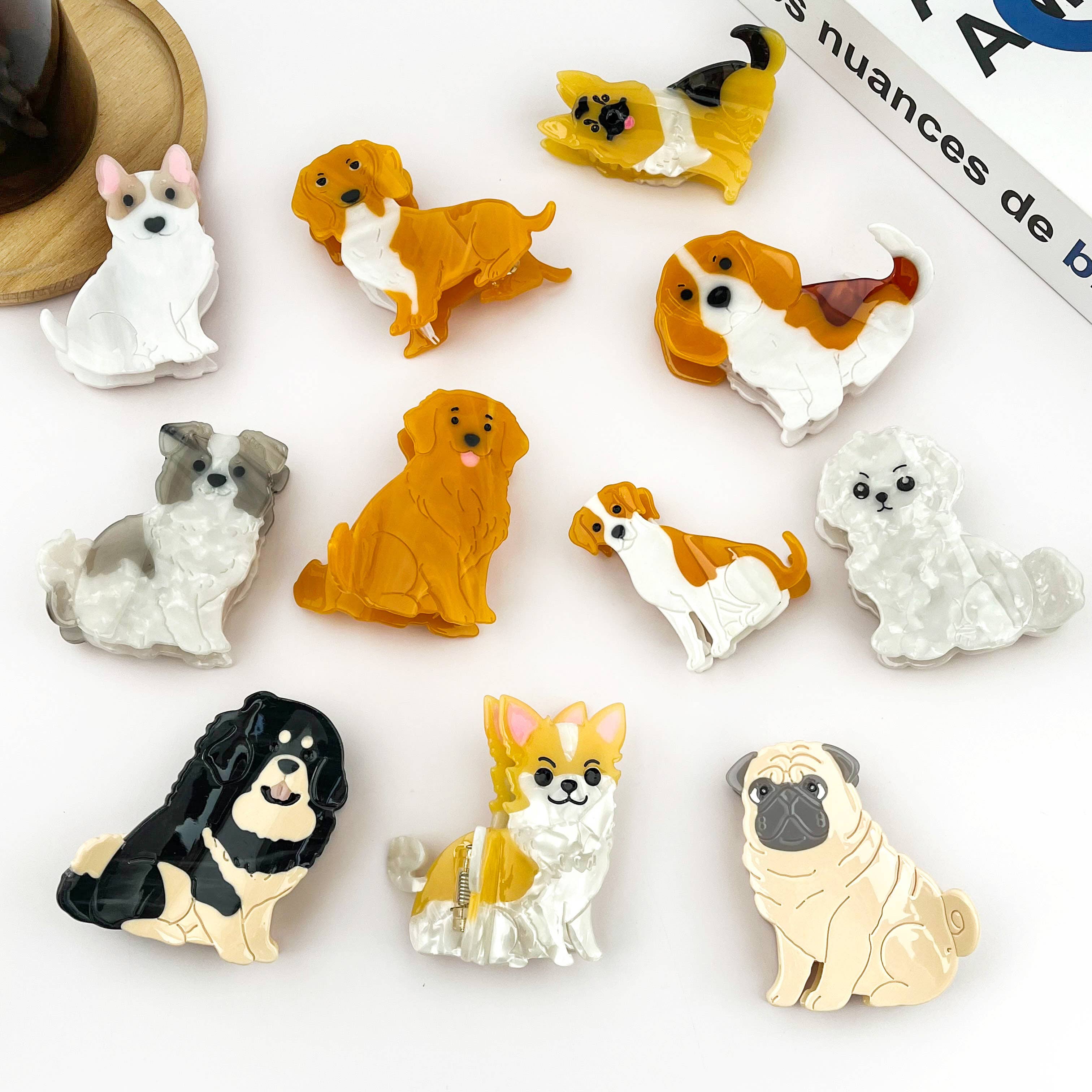 Puppy Claw Clip - Pug Hair Accessories TheDivaSoap