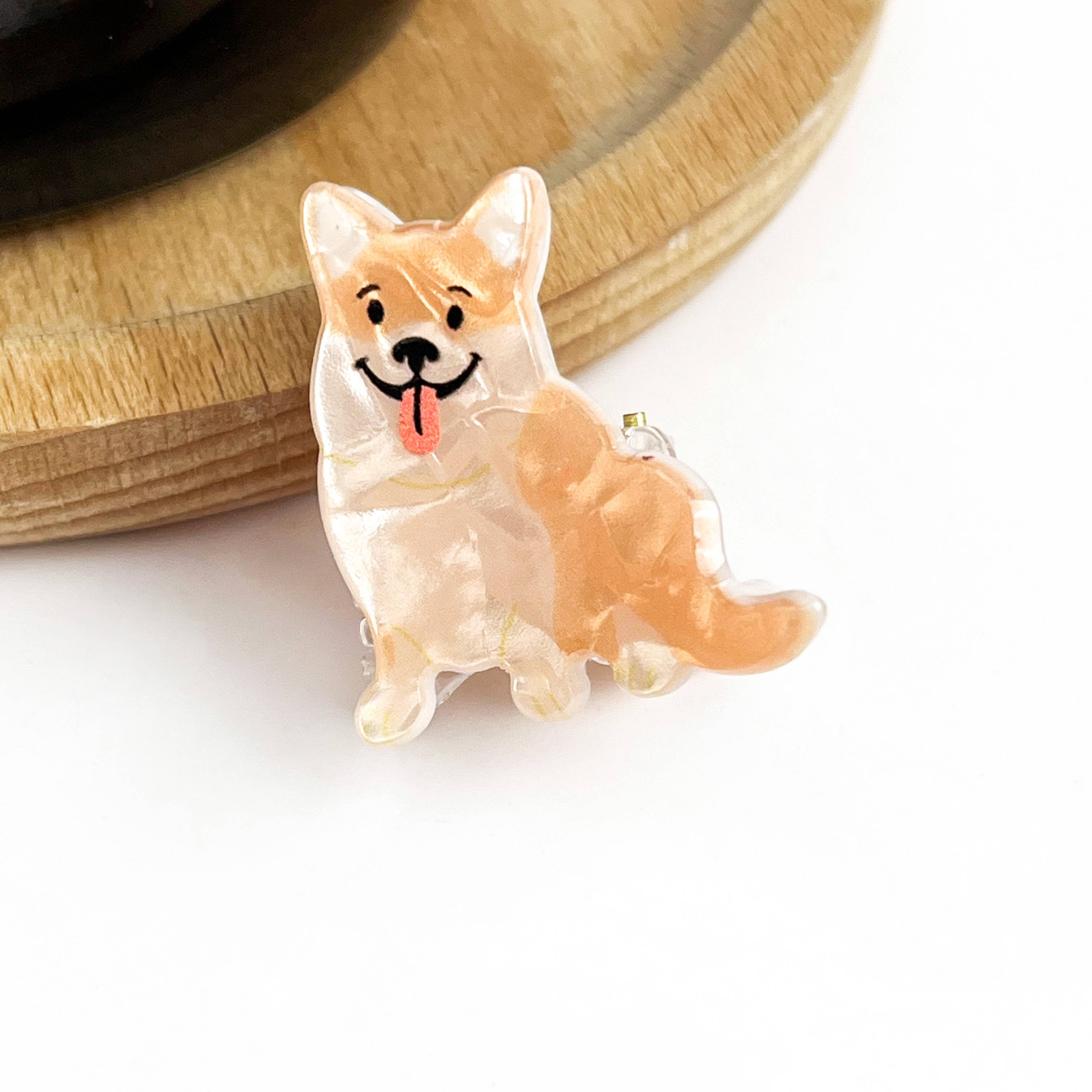 Mini Dog Series Hair Claw Clips, Cute Puppy Animal Hair Clip: N Hair Accessories TheDivaSoap