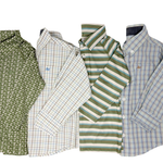 Boys L/S Polo - Cedar/Green/Pineapple Boys Shirts + Polos Southbound