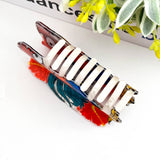 Funny Rooster Claw Clip, Acetate Festive Animal Hair Clip: Rooster Hair Accessories TheDivaSoap