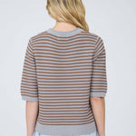 Café Cream Striped Sweater Sweaters Blu Pepper