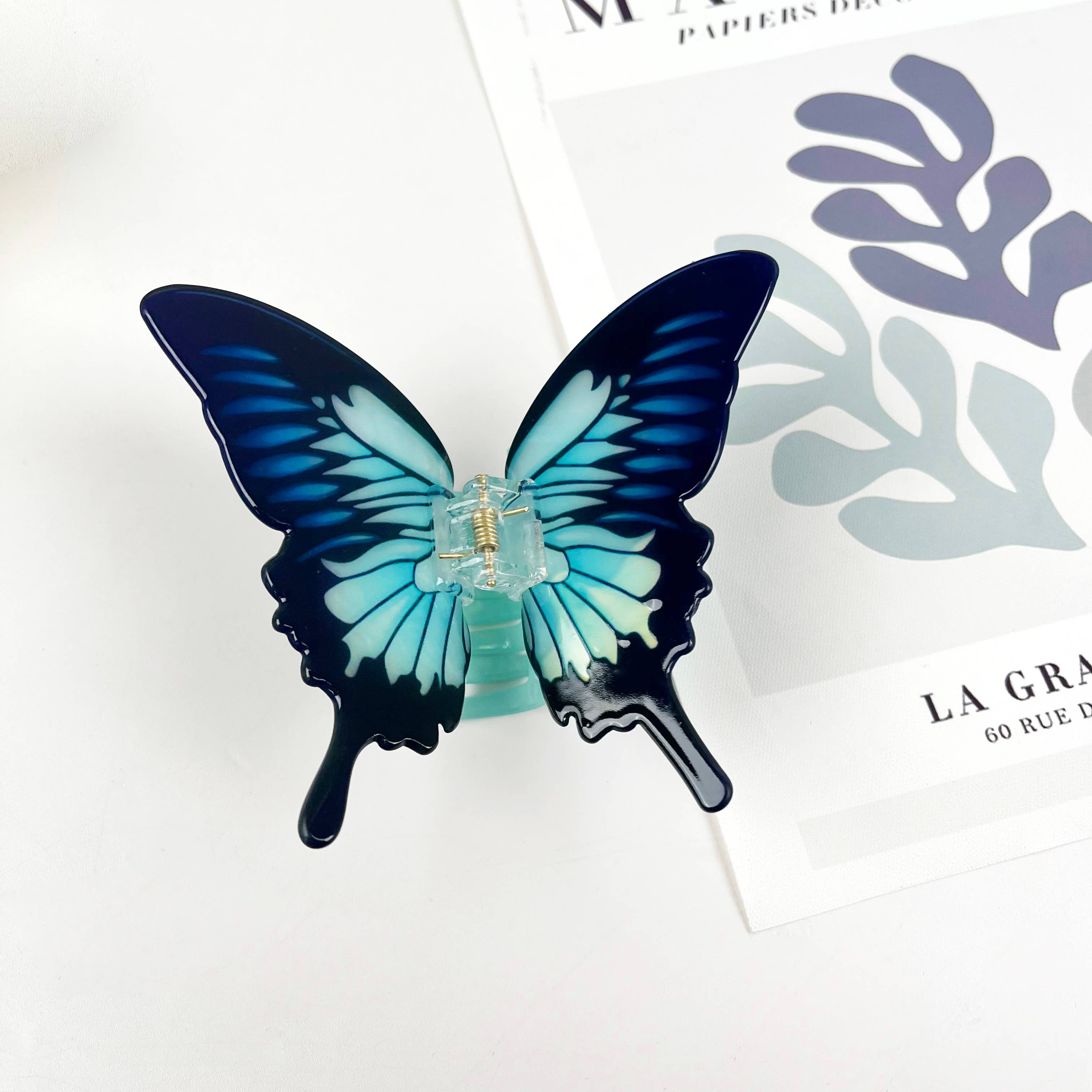 Butterfly Claw Clip - Lt. Blue Hair Accessories TheDivaSoap