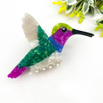 Hummingbird Hair Claw Clip, Elegant Acetate Bird Hair Clip: Hummingbird-Green Hair Accessories TheDivaSoap