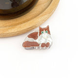 Mini Cat Hair Claw Clip - Black/White Hair Accessories TheDivaSoap
