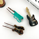 Electric Guitar Claw Clip - Green Hair Accessories TheDivaSoap