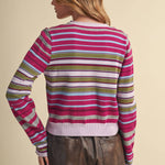Bright Side Striped Cardigan Sweaters &MERCI