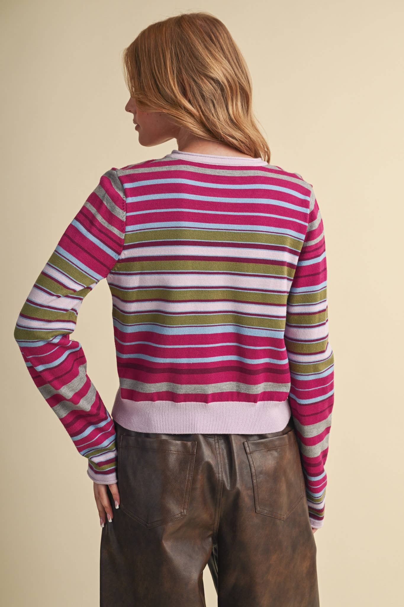 Bright Side Striped Cardigan Sweaters &MERCI