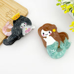 Elegant Mermaid Hair Claw Clip, Summer Beach Vacation Clip: Green Hair Accessories TheDivaSoap