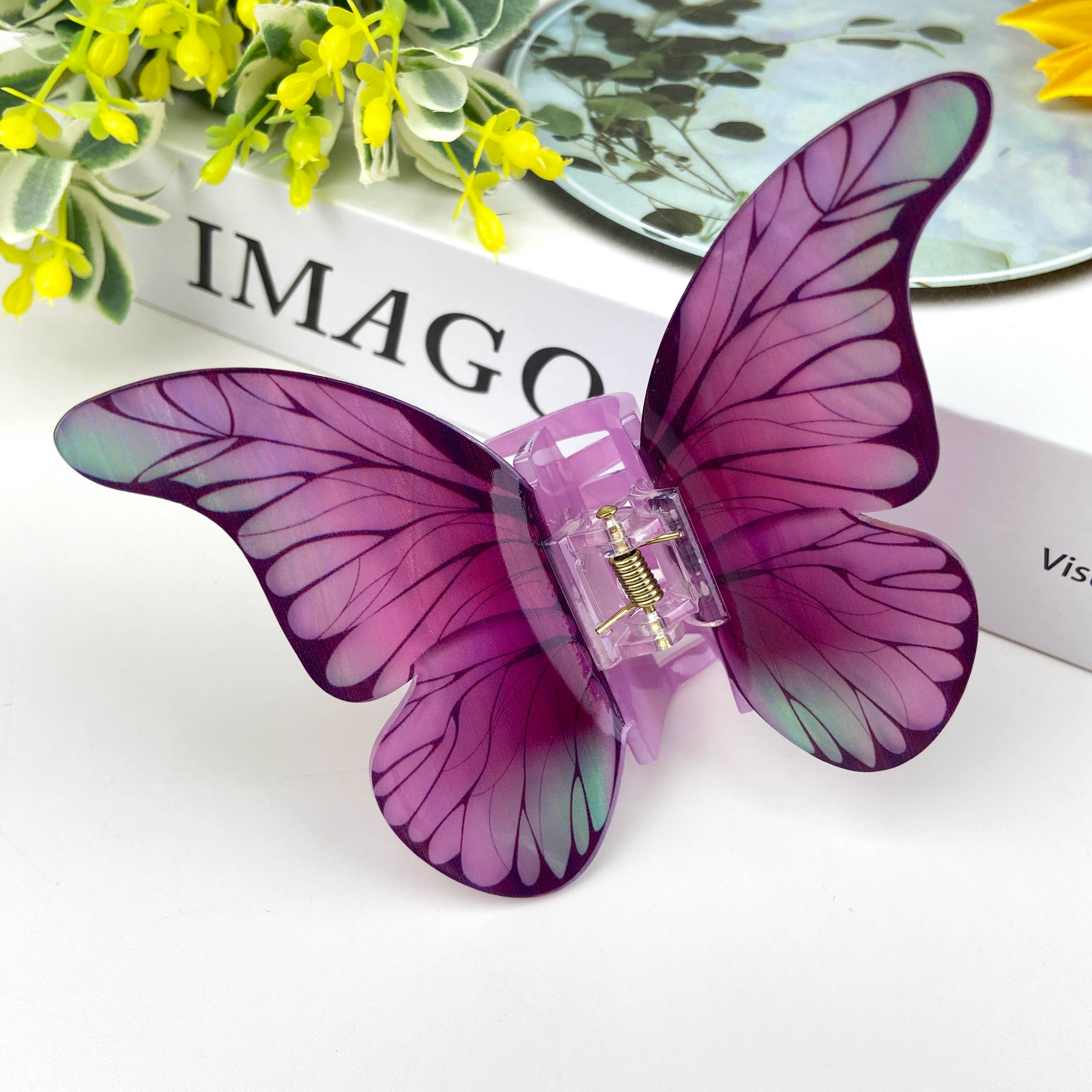 Colorful butterfly hair clips elegant beautiful hair clip: H Hair Accessories TheDivaSoap