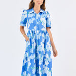 Jema Dress - Orchid Revere Blue Long Dresses Mary Square