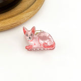 Mini Cat Hair Claw Clip - Black/White Hair Accessories TheDivaSoap