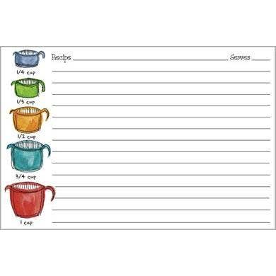 Recipe Cards - Measuring Cups Paper Goods GINA B DESIGNS