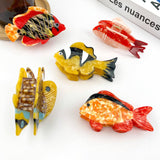 Fish Claw Clip - Yellow/Black Hair Accessories TheDivaSoap