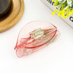 Semi-Circular Floral Hair Clip - Peach Hair Accessories TheDivaSoap