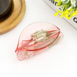 Semi-Circular Floral Hair Clip - Peach Hair Accessories TheDivaSoap