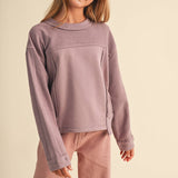 Girls Mauve Mood Top Girls Sweaters + Sweatshirts heart and arrow