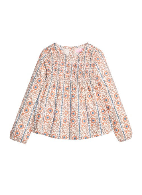 Anita Top - Verbier Vines Orange Girls Tops + Tees Bisby