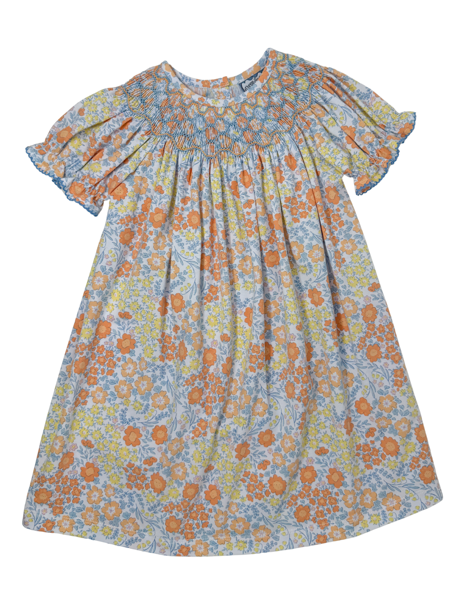 Autumn Breeze Smocked Geo Bishop Girls Occasion Dresses Three Sisters