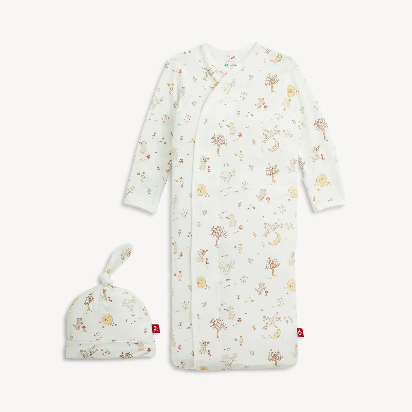 Bedtime Rhymes Modal Gown & Hat Set Baby Sleepwear Magnetic Me