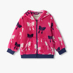 Big Bows Fleece Zip Up Hoodie Girls Outerwear Hatley