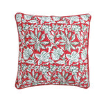 Christmas Block Print Quilted Pillow Seasonal Mudpie