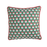 Christmas Block Print Quilted Pillow Seasonal Mudpie
