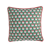 Christmas Block Print Quilted Pillow Seasonal Mudpie
