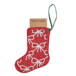 Bows Beaded Stocking Ornament Seasonal Mudpie