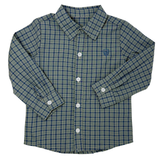 Boys Button Down - Green Plaid