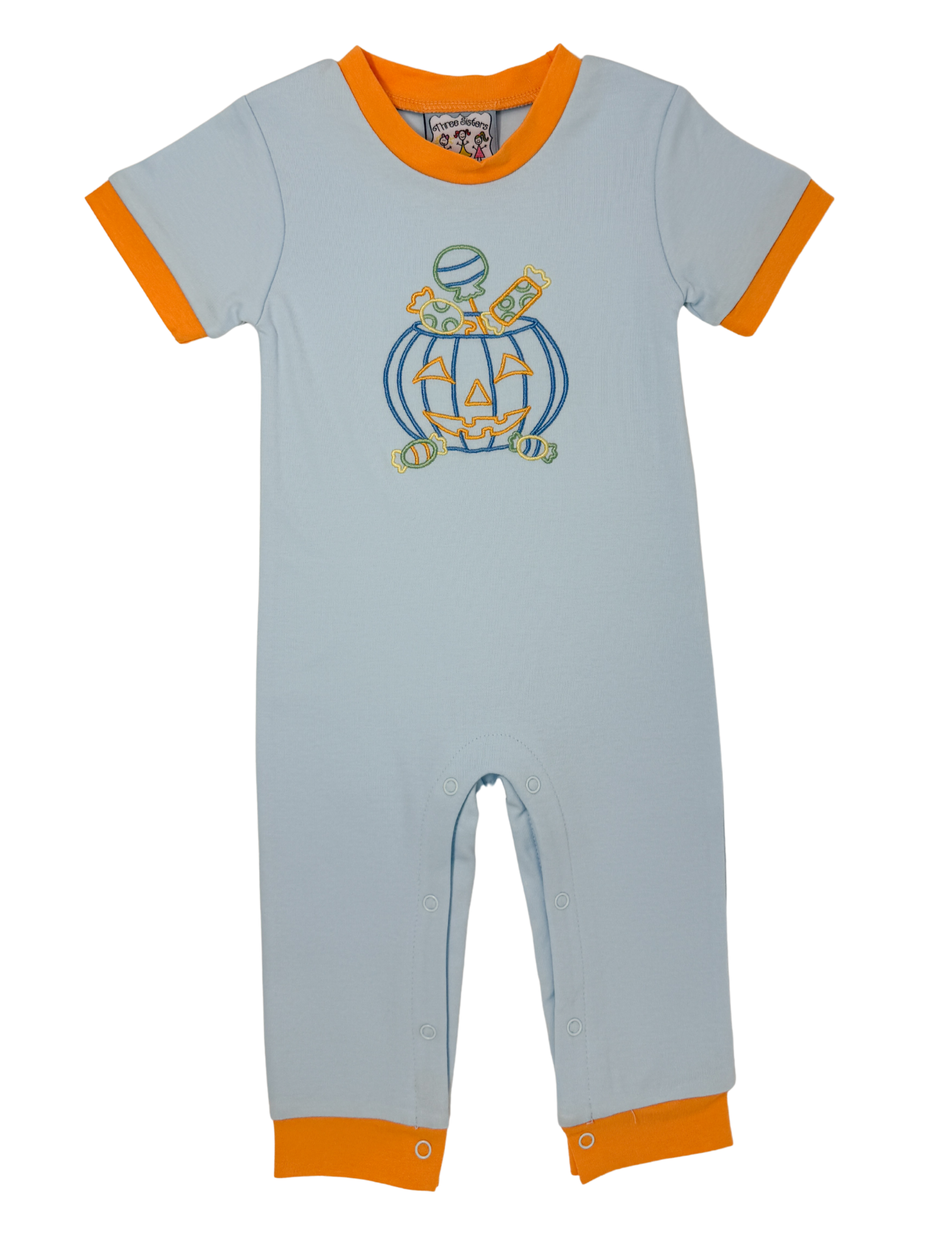Boys Trick or Treat Romper Boys Bubbles + Rompers Three Sisters