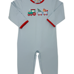 Boys Christmas Train Romper Boys Bubbles + Rompers Three Sisters