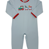 Boys Christmas Train Romper Boys Bubbles + Rompers Three Sisters