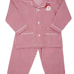 Boys Embroidered Santa Striped Pajamas Kids Pajamas Sweet Dreams