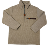 Boys Kingston 1/4 Zip Pullover - Tan