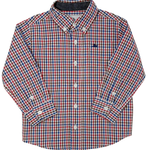 Boys L/S Dress Shirt - Red/Navy Plaid Boys Shirts + Polos Southbound