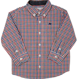 Boys L/S Dress Shirt - Red/Navy Plaid Boys Shirts + Polos Southbound