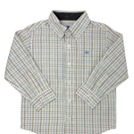 Boys L/S Dress Shirt - Tan/Lt. Blue/Green Plaid Boys Shirts + Polos Southbound