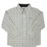 Boys L/S Dress Shirt - Tan/Lt. Blue/Green Plaid Boys Shirts + Polos Southbound