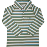 Boys L/S Polo - Cedar/Green/Pineapple Boys Shirts + Polos Southbound